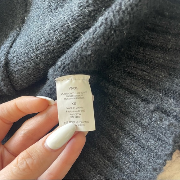 VINCE Ripped Arm Turtleneck Sweater - Picture 6 of 8